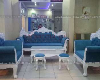 BÀN GIAO BỘ SOFA TÂN CỔ ĐIỂN CHO ANH KHOA SF026